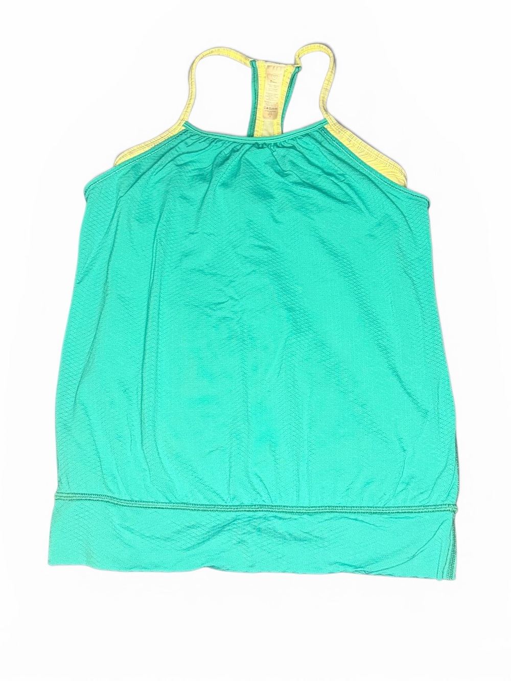 lululemon athletica / ivivva - Teal Tank with Lime Trim